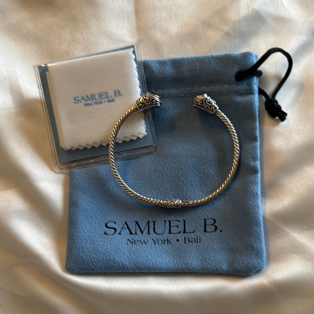 Samuel B. Silver Rope Texture Bracelet